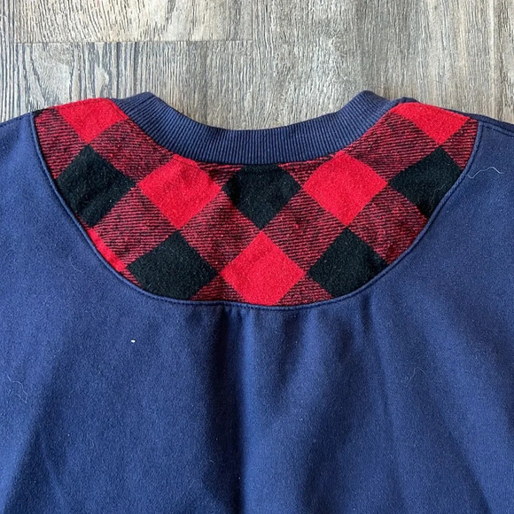 Akro Sweater Blue Knit Crewneck Long Sleeve Sweater Size Small Pullover - Picture 7 of 8